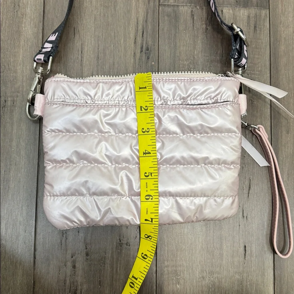 LemonBella‎ small puffer Pink Quilted Crossbody Bag wristlet